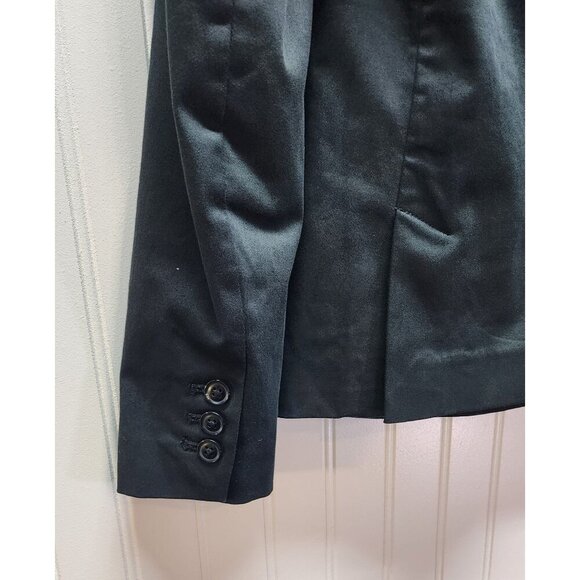 Banana Republic Womens Black Blazer Size 2 Classic Fit Two-Button Closure Fully - Picture 6 of 7